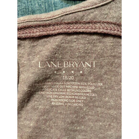 Lane Bryant Purple Dolman Top Shirt Size 18/20 Bat Wing Sleeves Key Hole Back - Picture 3 of 3